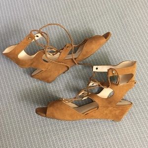 Suede Tie-around Wedges